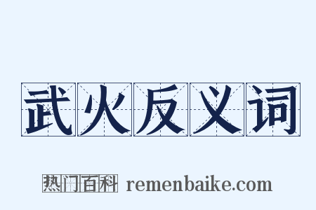 武火反义词是什么意思的图片
